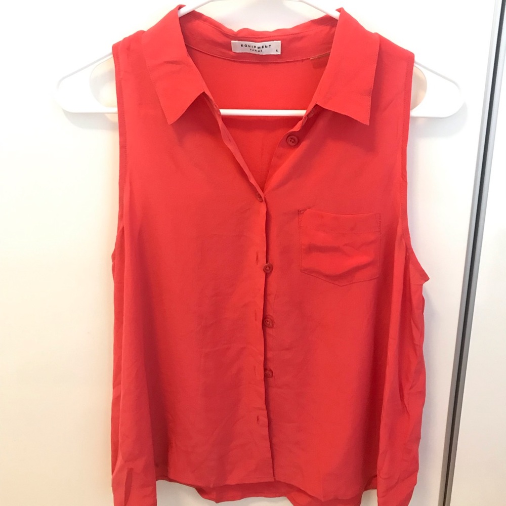 Silk sleeveless blouse from equipment
